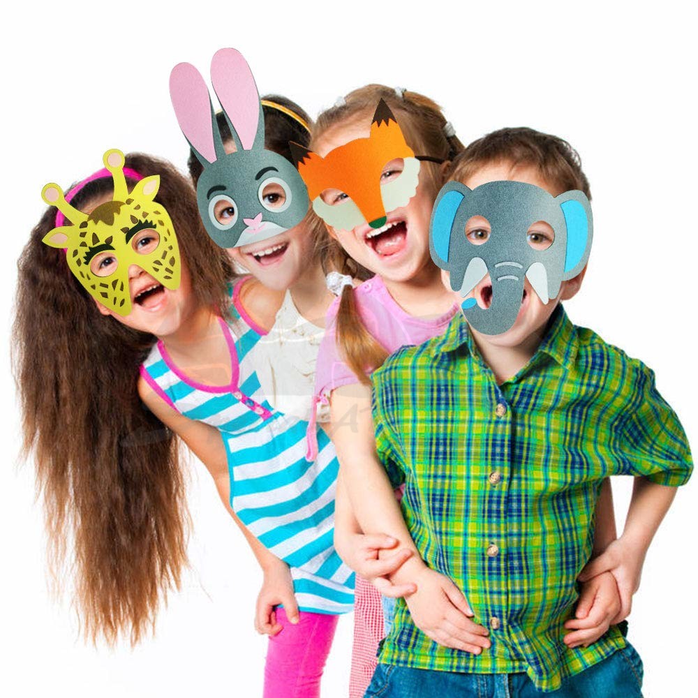 Animal Masks For Children Party Favor Zoo Safari Party Dress Up